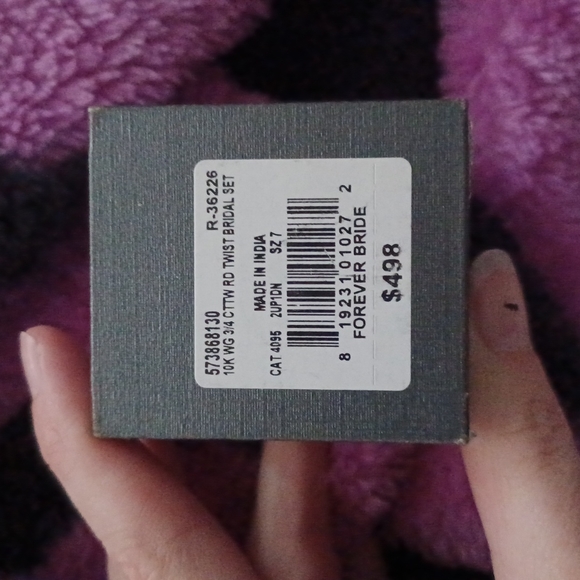 Engagement/wedding ring set - Simulated Diamond set in Sterling Silver - Picture 3 of 9